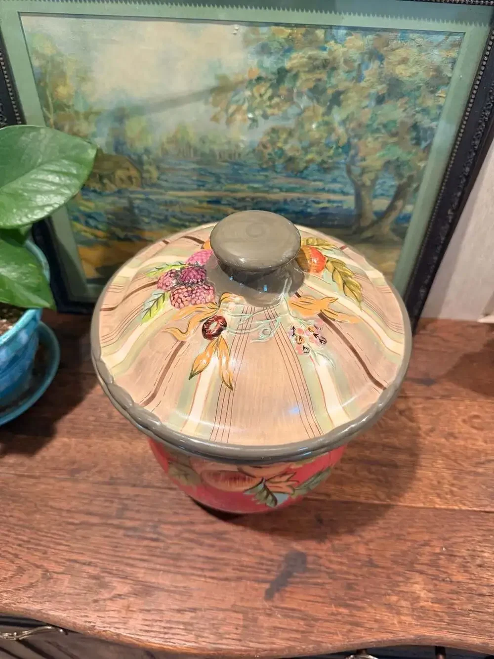 Tracy Porter Octavia Hill Garden Collection Ceramic Cookie Jar with Lid